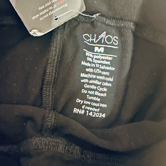 Chaos Athletic Leggings Black size Medium NWT - Picture 3 of 6